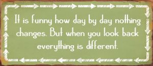 Metal sign Everything different 30x13 cm