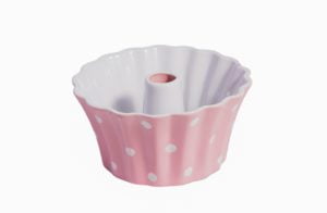 Pink small round dish with dots Isabelle Rose